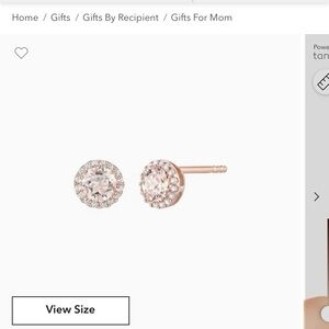 Helzberg Diamonds Rose Gold and White Stud Earrings